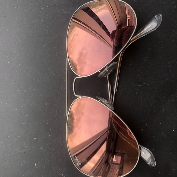 RAY BANS pink tint aviator sun glasses - Picture 2 of 3